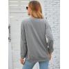imageBlooming Jelly Womens Crewneck Sweatshirt Skull Graphic T Shirts Long Sleeve Top Pullover Oversized Sweaters Medium Light Grey