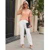 imageBlooming Jelly Womens Dressy Casual Blouses Business Work Tops Lace Short Sleeve V Neck T Shirts 2024 Summer OutfitsCoral