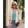 imageBlooming Jelly Womens Dressy Casual Blouses Business Work Tops Lace Short Sleeve V Neck T Shirts 2024 Summer OutfitsTeal