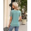 imageBlooming Jelly Womens Dressy Casual Blouses Business Work Tops Lace Short Sleeve V Neck T Shirts 2024 Summer OutfitsTeal