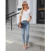 imageBlooming Jelly Womens Dressy Casual Blouses Business Work Tops Lace Short Sleeve V Neck T Shirts 2024 Summer OutfitsWhite