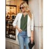 imageBlooming Jelly Womens Dressy Casual Tops Business Casual Cap Sleeve Work Blouses Chiffon V Neck Button Down ShirtsArmy Green