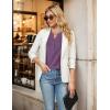 imageBlooming Jelly Womens Dressy Casual Tops Business Casual Cap Sleeve Work Blouses Chiffon V Neck Button Down ShirtsPurple