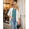 imageBlooming Jelly Womens Dressy Casual Tops Business Casual Cap Sleeve Work Blouses Chiffon V Neck Button Down ShirtsTurquoise