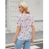 imageBlooming Jelly Womens Dressy Casual Tops Keyhole Business Work Blouses Pleated Puff Sleeve Summer ShirtsFloral Multicolor