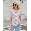 imageBlooming Jelly Womens Dressy Casual Tops Keyhole Business Work Blouses Pleated Puff Sleeve Summer ShirtsFloral Multicolor