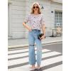 imageBlooming Jelly Womens Dressy Casual Tops Keyhole Business Work Blouses Pleated Puff Sleeve Summer ShirtsFloral Multicolor