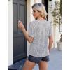 imageBlooming Jelly Womens Dressy Casual Tops Keyhole Business Work Blouses Pleated Puff Sleeve Summer ShirtsWhite and Black