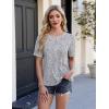 imageBlooming Jelly Womens Dressy Casual Tops Keyhole Business Work Blouses Pleated Puff Sleeve Summer ShirtsWhite and Black
