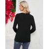 imageBlooming Jelly Womens Skull Shirts Skeleton Graphic Tees Halloween V Neck T Shirts Long Sleeve Black Blouses 2023 Casual Fall Tunic Tops Black  Leopard Print SkullSmall