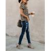 imageBlooming Jelly Womens Leopard Print Tops Short Sleeve Round Neck Casual T Shirts TeesLeopard 1