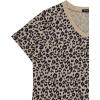 imageBlooming Jelly Womens Leopard Print Tops Short Sleeve Round Neck Casual T Shirts TeesLeopardv Neck