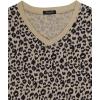imageBlooming Jelly Womens Leopard Print Tops Short Sleeve Round Neck Casual T Shirts TeesLeopardv Neck