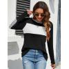 imageBlooming Jelly Womens Long Sleeve Tunic Tops Color Block Shirt Crewneck Casual Pullover Blouses Fall Outfits 2024Black