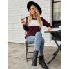 imageBlooming Jelly Womens Long Sleeve Tunic Tops Color Block Shirt Crewneck Casual Pullover Blouses Fall Outfits 2024Purplestripe