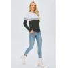 imageBlooming Jelly Womens Long Sleeve Tunic Tops Color Block Shirt Crewneck Casual Pullover Blouses Fall Outfits 2024White and Black