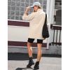 imageBlooming Jelly Women Oversized Sweatshirt Fleece Quarter Zip Pullover Casual Long Sleeve Tops Fall Outfits with PocketsBeige