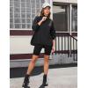 imageBlooming Jelly Women Oversized Sweatshirt Fleece Quarter Zip Pullover Casual Long Sleeve Tops Fall Outfits with PocketsBlack