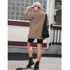 imageBlooming Jelly Women Oversized Sweatshirt Fleece Quarter Zip Pullover Casual Long Sleeve Tops Fall Outfits with PocketsCoffee Grey