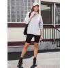 imageBlooming Jelly Women Oversized Sweatshirt Fleece Quarter Zip Pullover Casual Long Sleeve Tops Fall Outfits with PocketsGrey