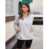 imageBlooming Jelly Women Oversized Sweatshirt Fleece Quarter Zip Pullover Casual Long Sleeve Tops Fall Outfits with PocketsGrey