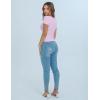 imageBlooming Jelly Women Summer Short Sleeve T Shirts Twist Front Casual Tops Slim Fit Trendy Tshirts Tee 2025Pink