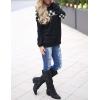 imageBlooming Jelly Womens Color Block Plaid Shirt Crewneck Sweatshirt Elbow Patches Pullover Sweatshirt TopBlack White Plaid