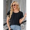 imageBlooming Jelly Womens Dressy Casual Tops White Summer Blouses Ruffle Sleeve Pleated Flowy Shirt Work TopBlack