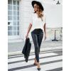 imageBlooming Jelly Womens Puff Sleeve Summer Tops Chiffon Short Sleeve Blouses White V Neck Pom Pom ShirtsWhite