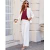 imageBlooming Jelly Womens Puff Sleeve Summer Tops Chiffon Short Sleeve Blouses White V Neck Pom Pom ShirtsWine Red
