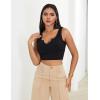 imageBlooming Jelly Womens Sexy Sleeveless Crop Tank Tops Summer Going Out Top Square Neck Ribbed Racerback Tee ShirtsBlack