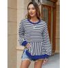 imageBlooming Jelly Women Oversized Sweatshirt Fall Top Crewneck Long Sleeve Shirt Casual Outfits Striped Y2K PulloverStriped Black