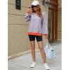 imageBlooming Jelly Women Oversized Sweatshirt Fall Top Crewneck Long Sleeve Shirt Casual Outfits Striped Y2K PulloverStriped Orange