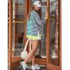 imageBlooming Jelly Women Oversized Sweatshirt Fall Top Crewneck Long Sleeve Shirt Casual Outfits Striped Y2K PulloverStriped Pink