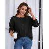 imageBlooming Jelly Womens Casual Fall Tops Long Sleeve Button Henley Lightweight Tunic Tops Black