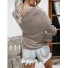 imageBlooming Jelly Womens Knit Pullover Sweaters Crewneck Long Sleeve Star Print Lightweight Cute TopBrown
