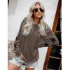 imageBlooming Jelly Womens Knit Pullover Sweaters Crewneck Long Sleeve Star Print Lightweight Cute TopBrown