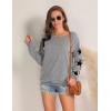 imageBlooming Jelly Womens Knit Pullover Sweaters Crewneck Long Sleeve Star Print Lightweight Cute TopGrey