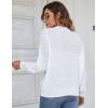 imageBlooming Jelly Womens Off Shoulder Sweaters Oversized V Neck Shirts Long Sleeve Ruched Knit Pullover TopsWhite