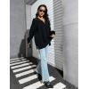 imageBlooming Jelly Womens Sweater Long Sleeve Quarter Zip Pullover Casual Loose Fit Cable Knit TopsBlack02