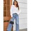 imageBlooming Jelly Womens Sweater Long Sleeve Quarter Zip Pullover Casual Loose Fit Cable Knit TopsWhite