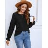 imageBlooming Jelly Women Long Sleeve Sweaters Lightweight Blouse Crew Neck Pullover Shirt Fall Knit Tops Clothes 2023Black