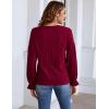 imageBlooming Jelly Women Long Sleeve Sweaters Lightweight Blouse Crew Neck Pullover Shirt Fall Knit Tops Clothes 2023Red
