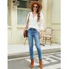 imageBlooming Jelly Women Long Sleeve Sweaters Quarter Zip Pullover Cable Knit Chunky Sweater Fall Tops Clothes 2023White