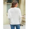 imageBlooming Jelly Women Long Sleeve Sweaters Quarter Zip Pullover Cable Knit Chunky Sweater Fall Tops Clothes 2023White