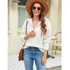 imageBlooming Jelly Women Long Sleeve Sweaters Quarter Zip Pullover Cable Knit Chunky Sweater Fall Tops Clothes 2023White
