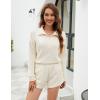 imageBlooming Jelly Womens 2 Piece Outfits Sweatsuits Long Sleeve Lounge Sets Active Workout Matching SetsBeige