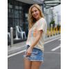 imageBlooming Jelly Womens Be Kind Shirt Short Sleeve Graphic Tees Loose Fit Tshirts Cute Casual Summer Tops Funny Teacher OutfitsBeige