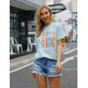 imageBlooming Jelly Womens Be Kind Shirt Short Sleeve Graphic Tees Loose Fit Tshirts Cute Casual Summer Tops Funny Teacher OutfitsBlue