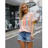 imageBlooming Jelly Womens Be Kind Shirt Short Sleeve Graphic Tees Loose Fit Tshirts Cute Casual Summer Tops Funny Teacher OutfitsLight Pink